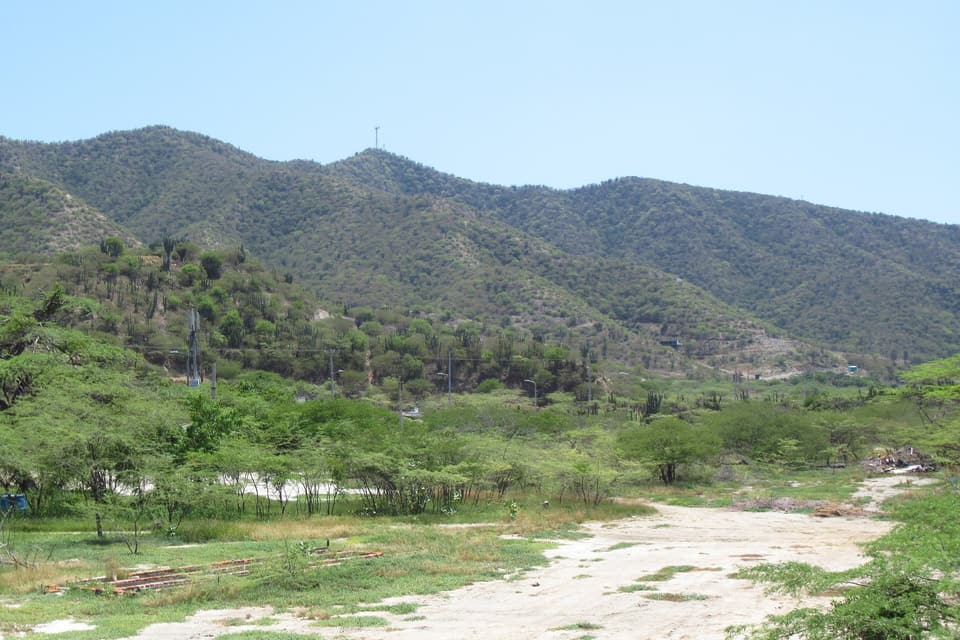 El cerro Ziruma, de bosque seco, entre la bahía y El Rodadero.
